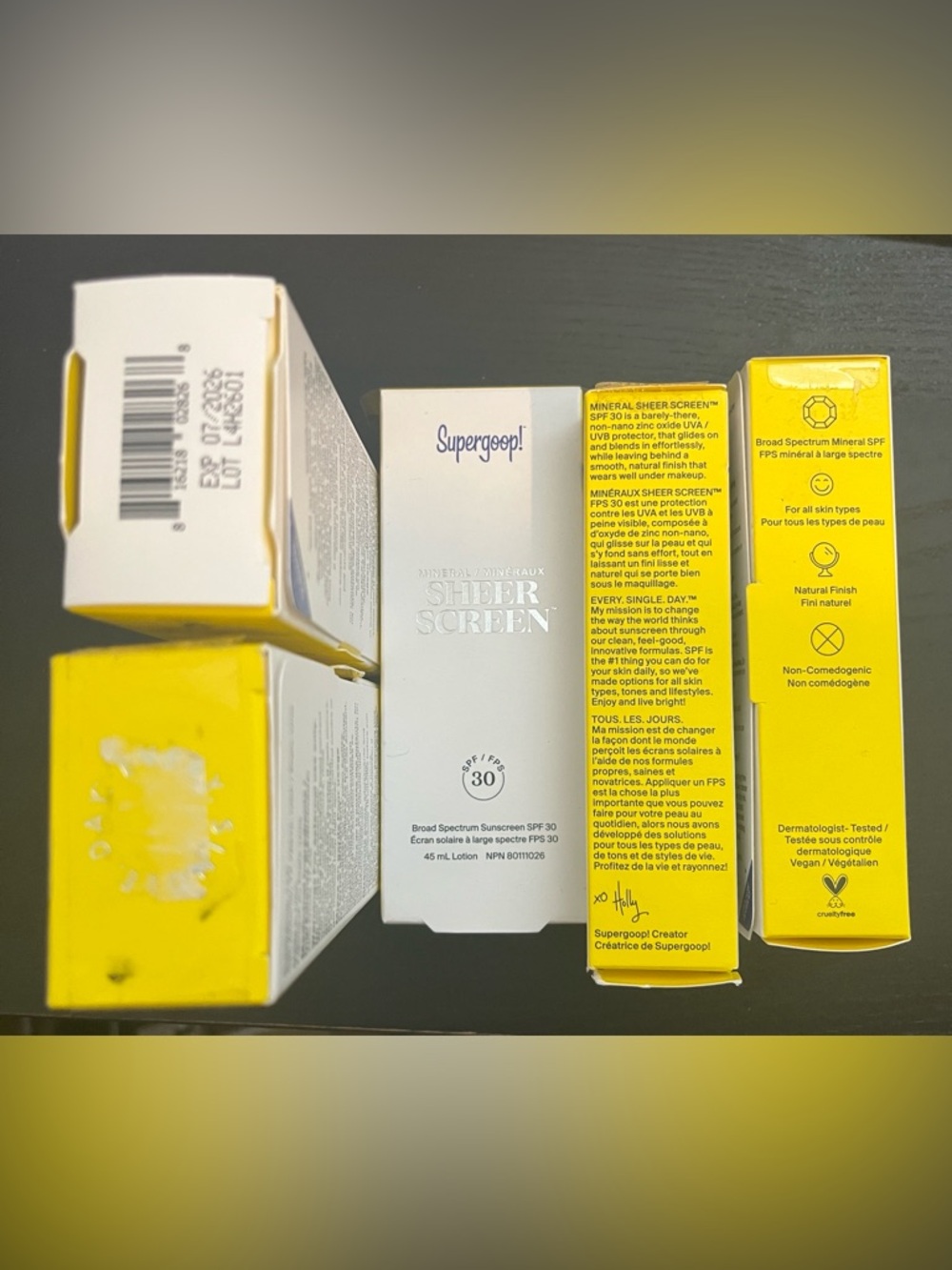 Lot of 5 Supergoop! Sheer Screen suncreen SPF 30